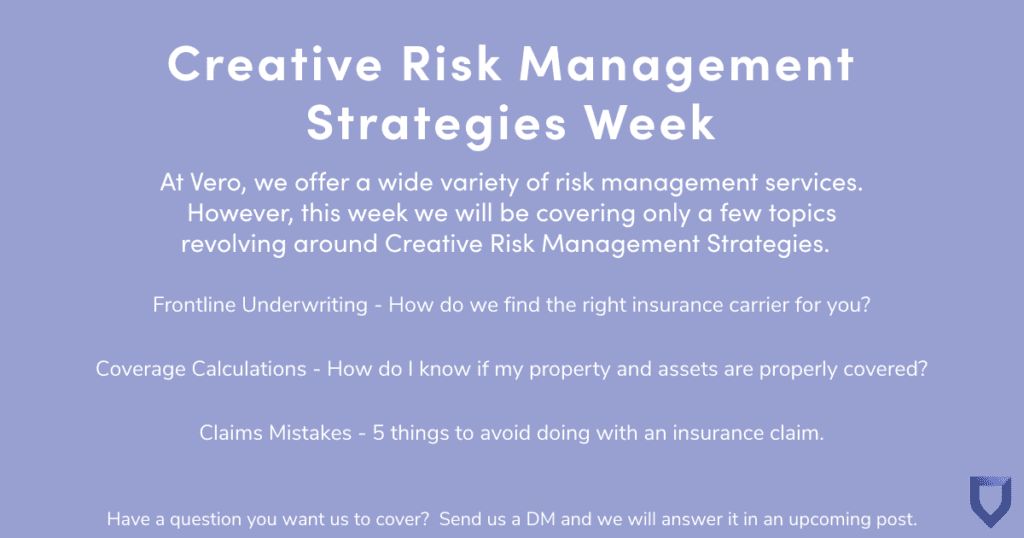 Creative Risk Management Strategies from your personal insurance brokers
