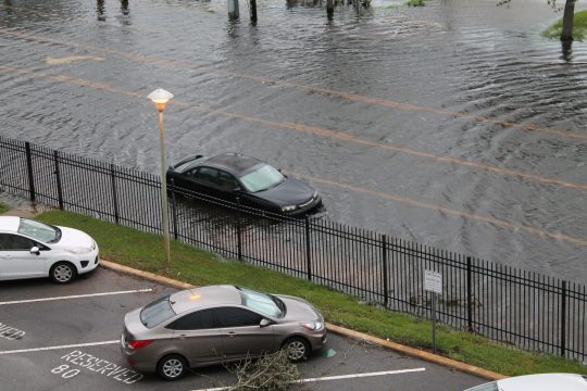 How to drive on a flooded street